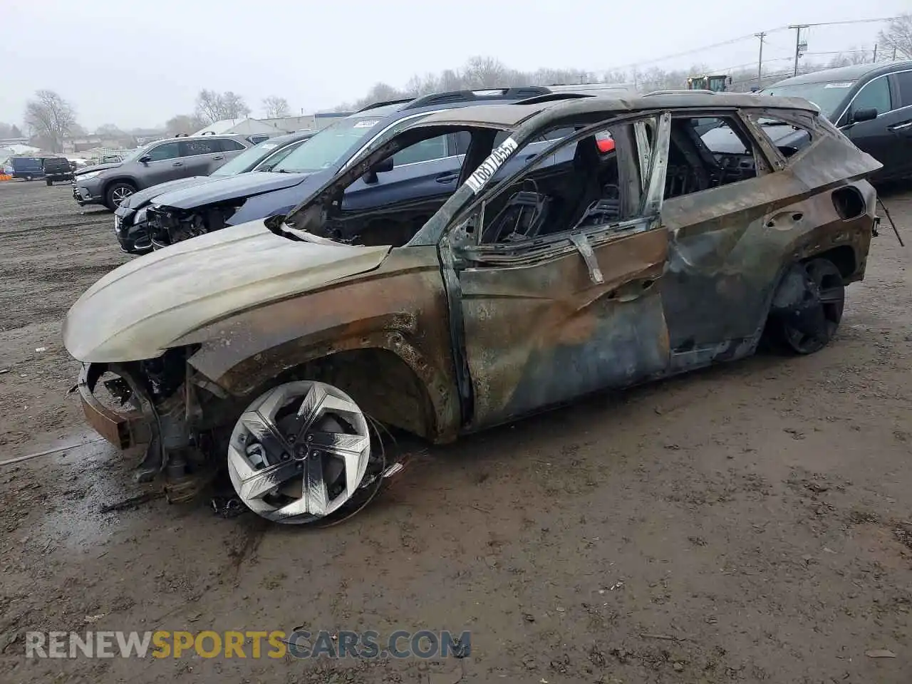 1 Photograph of a damaged car 5NMJFCAE1NH008095 HYUNDAI TUCSON 2022