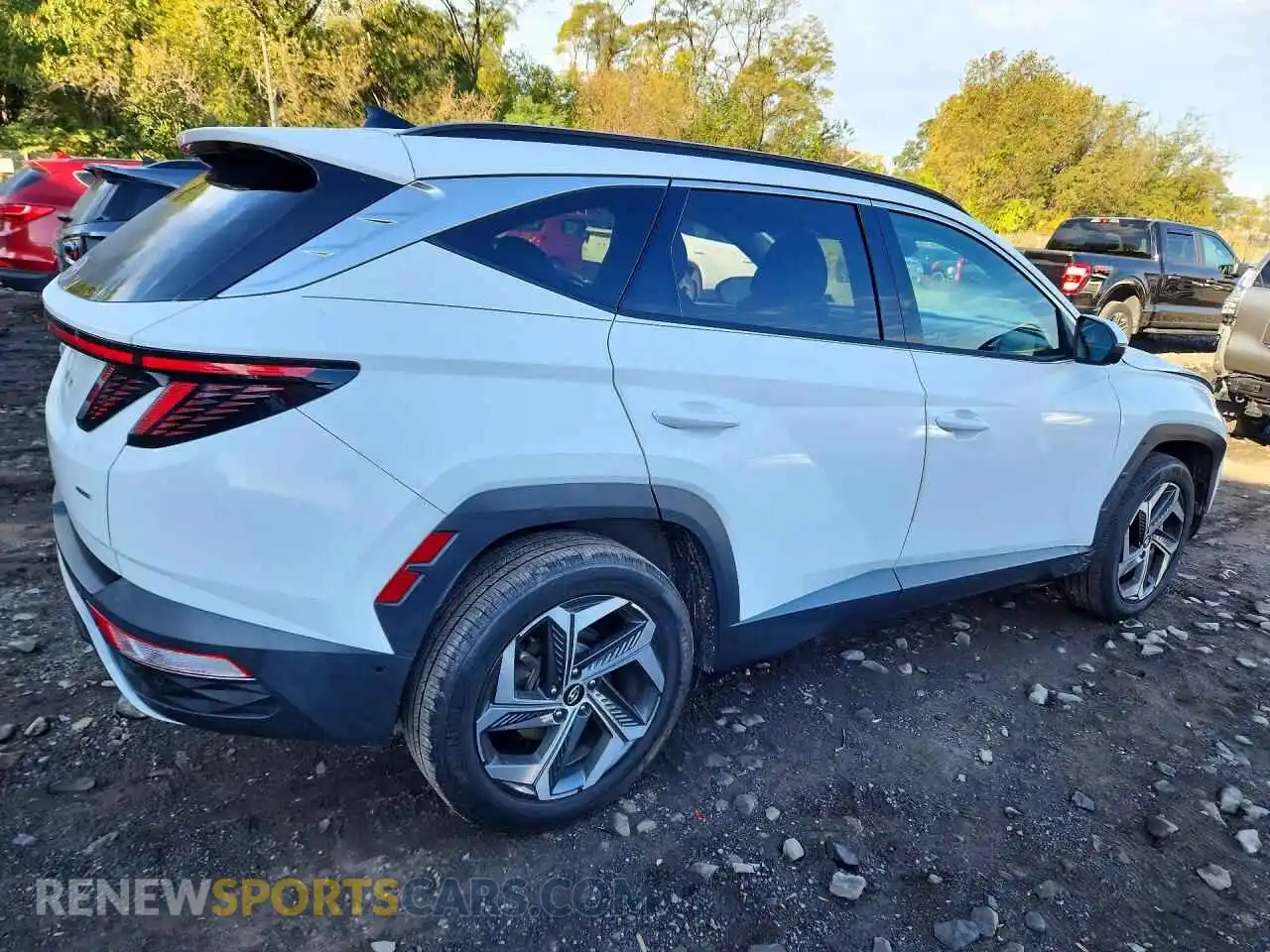 3 fotografías del automóvil dañado 5NMJECAE7PH193257 HYUNDAI TUCSON 2023
