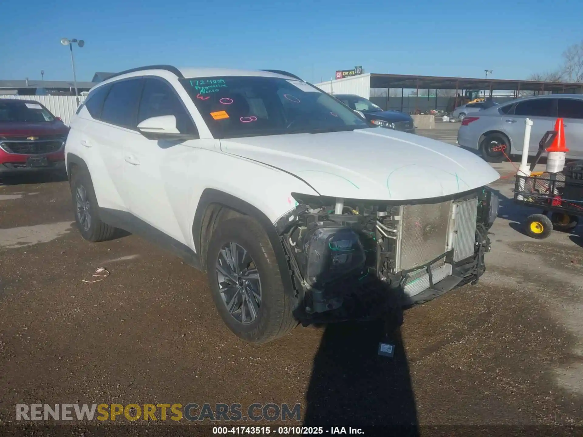 1 Photograph of a damaged car KM8JBCA13NU020844 HYUNDAI TUCSON HYBRID 2022