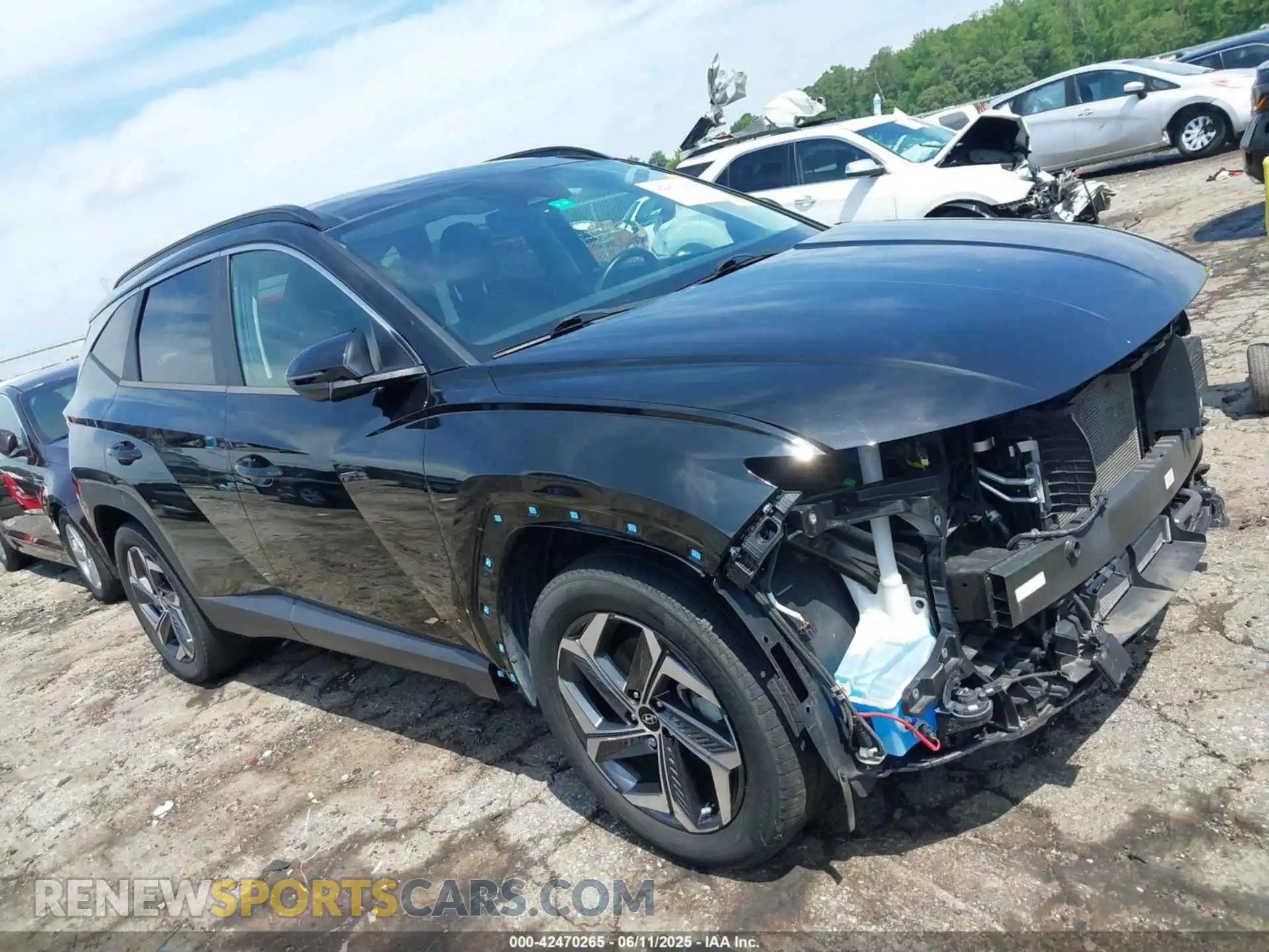 1 Photograph of a damaged car KM8JFCA13NU023215 HYUNDAI TUCSON HYBRID 2022