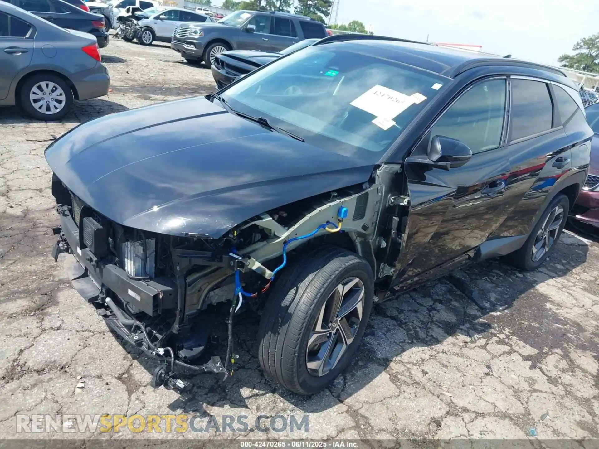 2 Photograph of a damaged car KM8JFCA13NU023215 HYUNDAI TUCSON HYBRID 2022