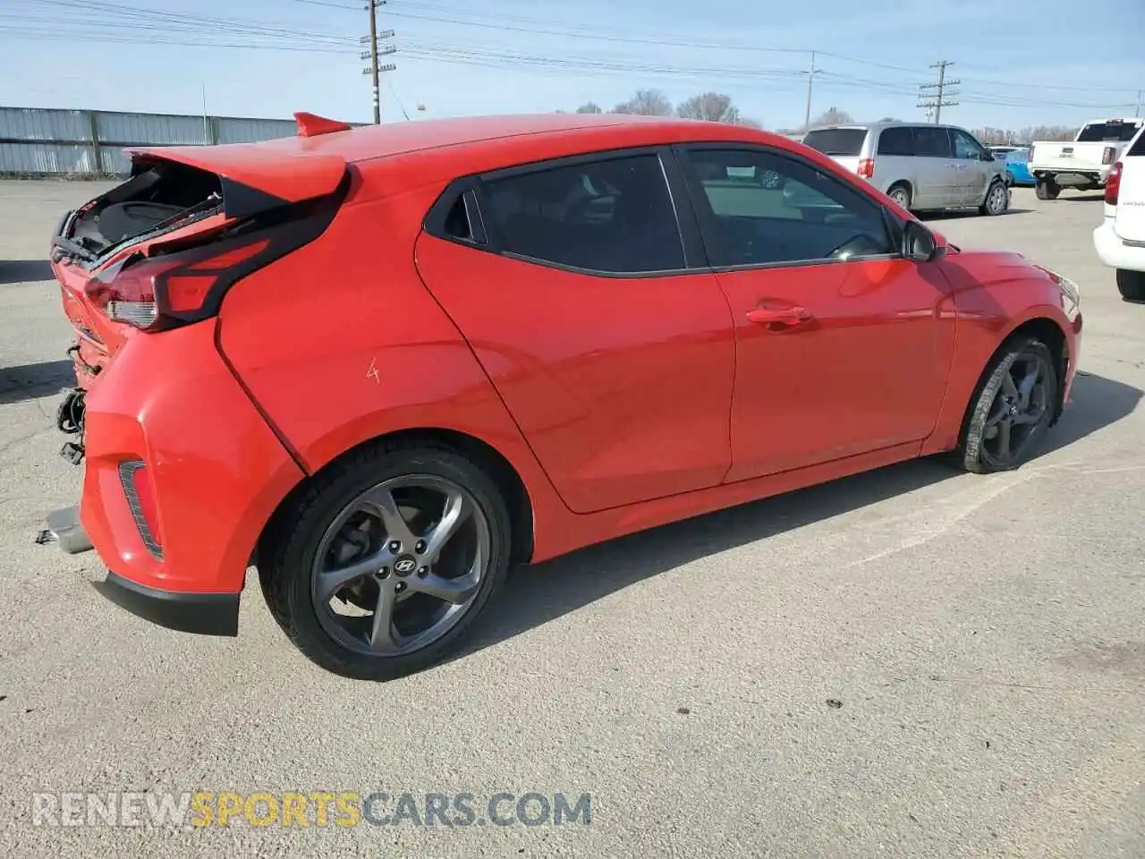 3 Photograph of a damaged car KMHTG6AF1KU017704 HYUNDAI VELOSTER 2019