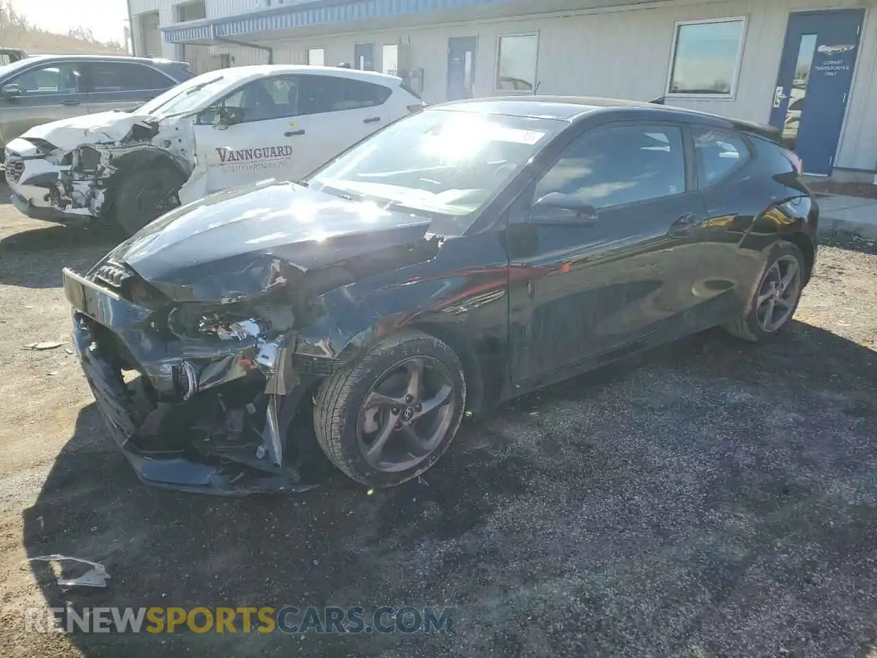1 Photograph of a damaged car KMHTG6AF9KU011844 HYUNDAI VELOSTER 2019