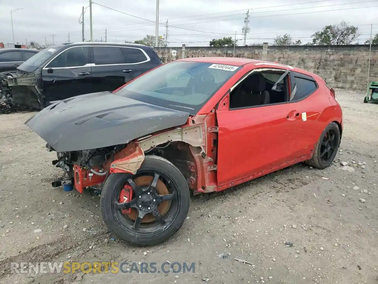 1 Photograph of a damaged car KMHT36AH4LU007036 HYUNDAI VELOSTER 2020