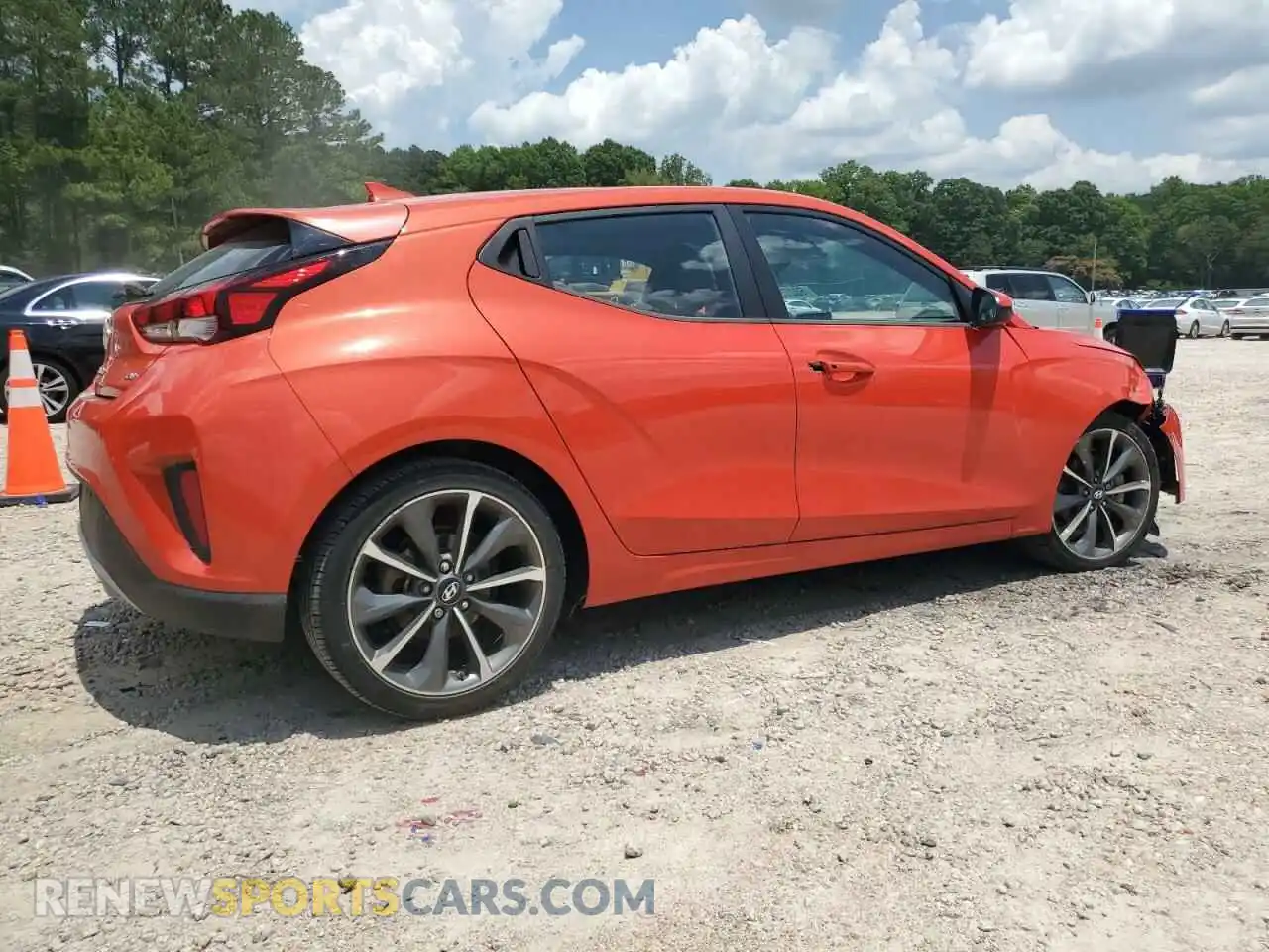 3 fotografías del automóvil dañado KMHTG6AF3LU022114 HYUNDAI VELOSTER 2020