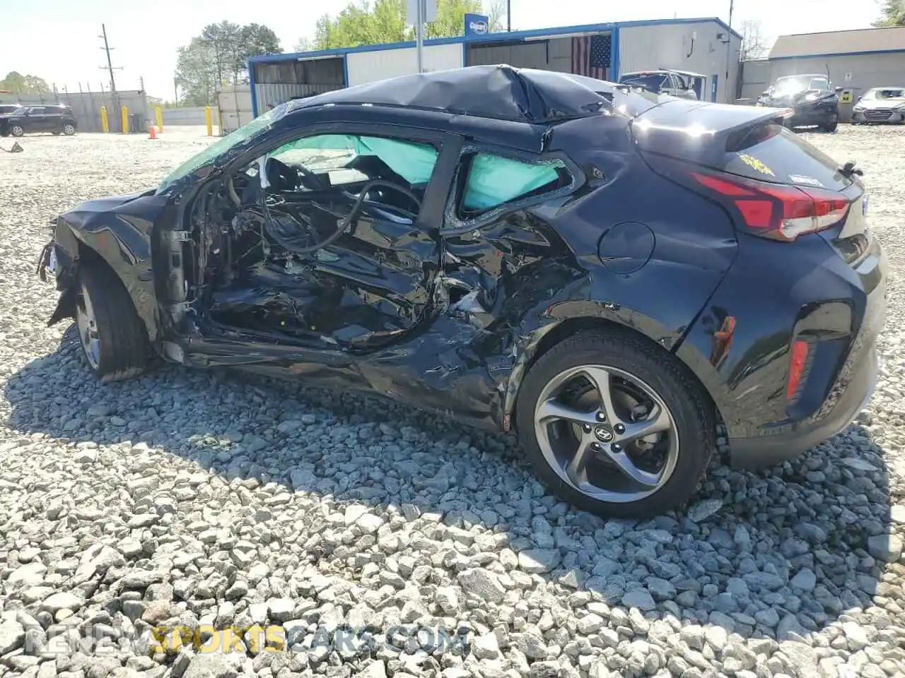 2 Photograph of a damaged car KMHTG6AF7LU022388 HYUNDAI VELOSTER 2020