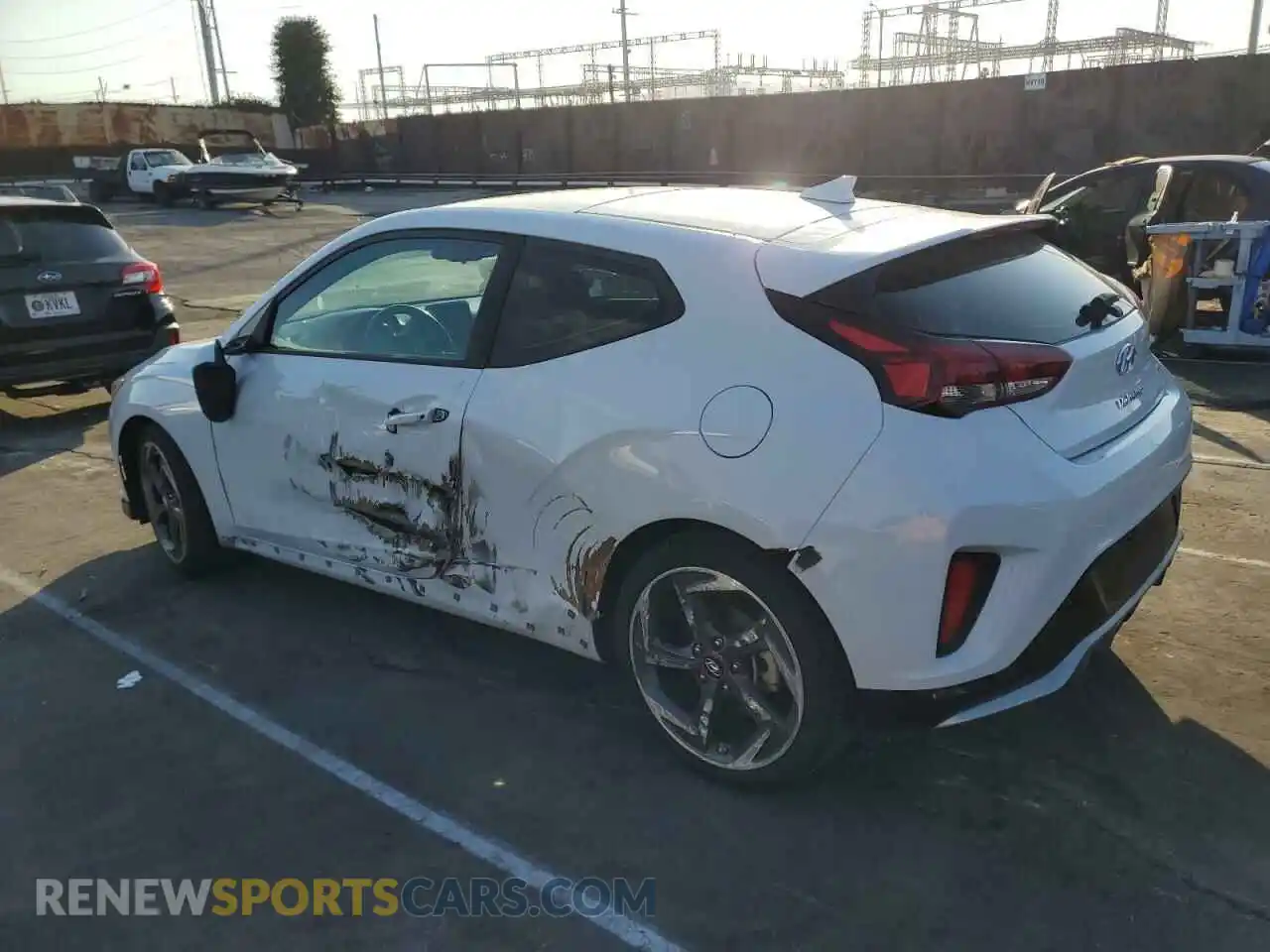 2 Photograph of a damaged car KMHTH6AB6LU032131 HYUNDAI VELOSTER 2020