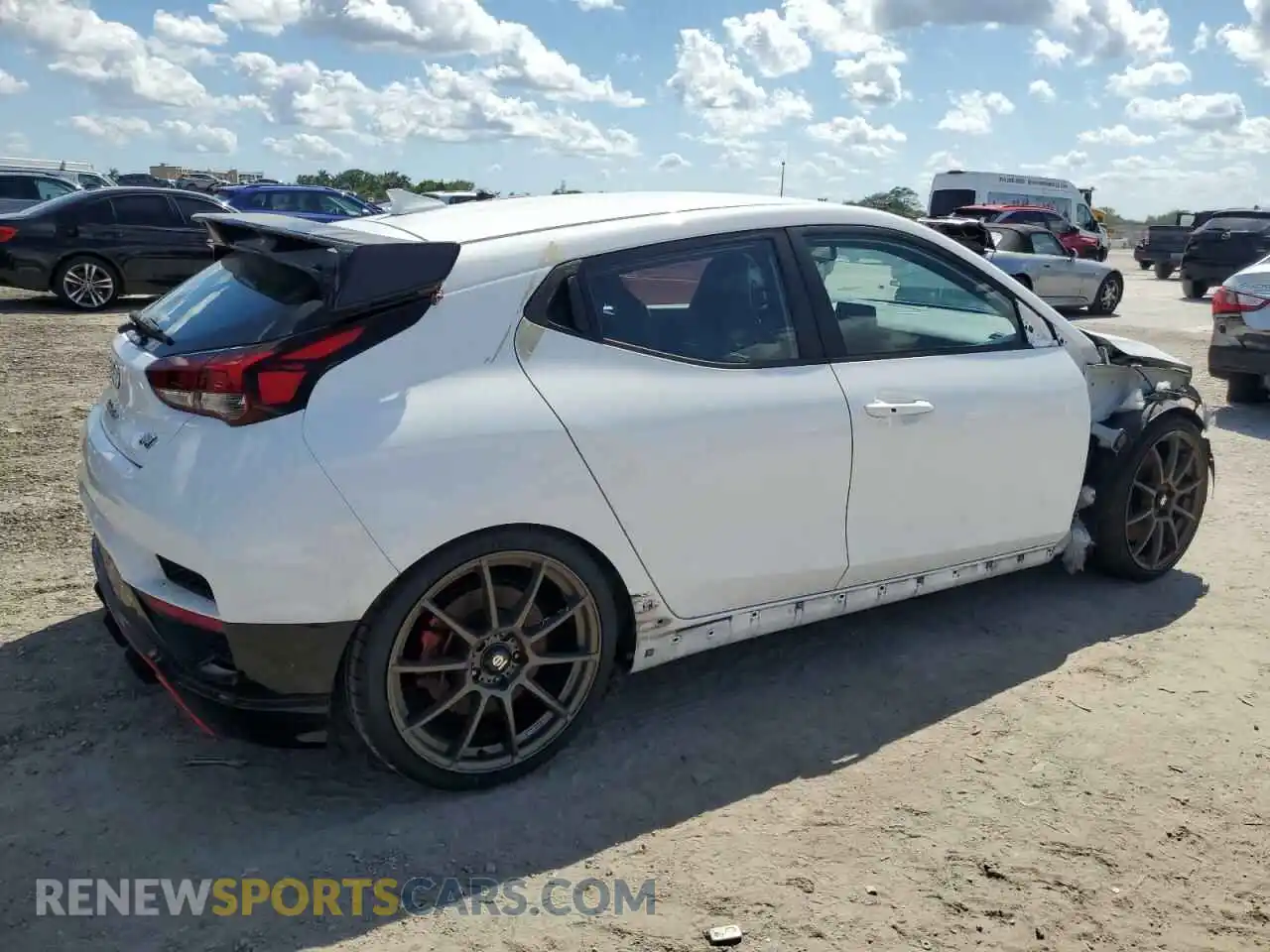 3 Photograph of a damaged car KMHT36AH6MU010330 HYUNDAI VELOSTER 2021