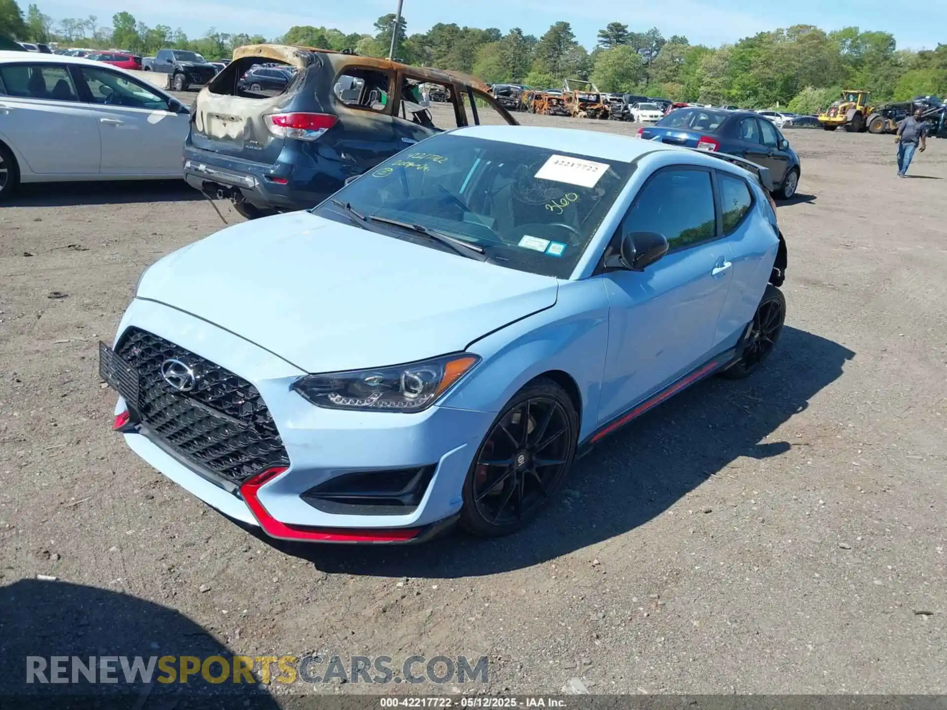 2 fotografías del automóvil dañado KMHT36AH8LU003913 HYUNDAI VELOSTER N 2020