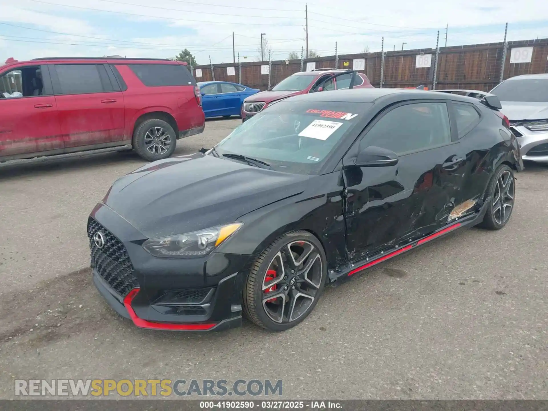 2 fotografías del automóvil dañado KMHT36AH9LU004505 HYUNDAI VELOSTER N 2020