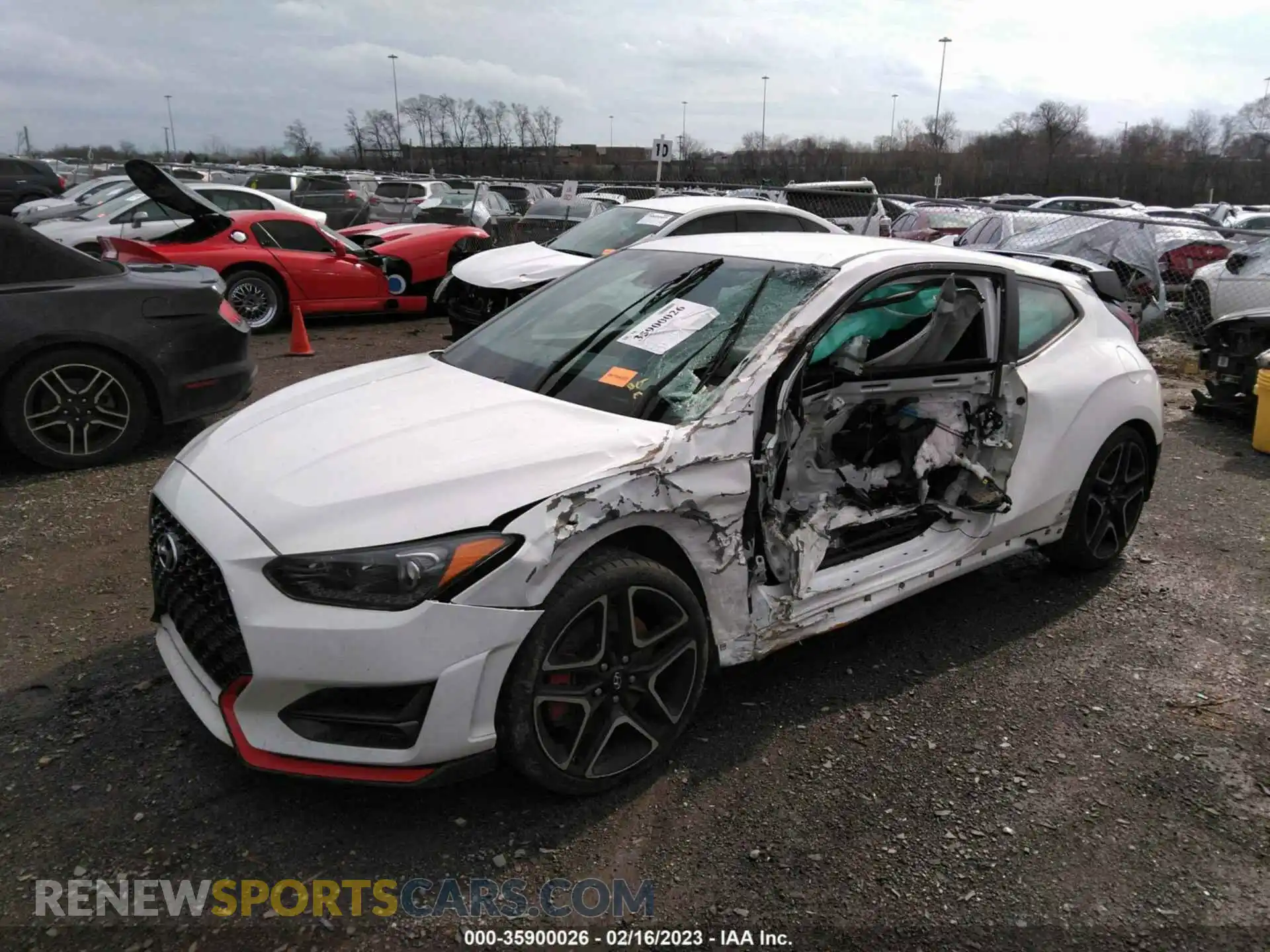 2 fotografías del automóvil dañado KMHT36AHXMU011660 HYUNDAI VELOSTER N 2021