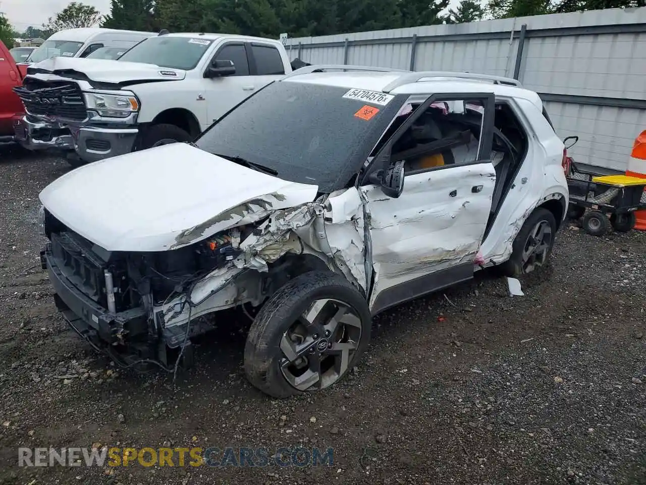 1 Photograph of a damaged car KMHRC8A30MU102964 HYUNDAI VENUE 2021