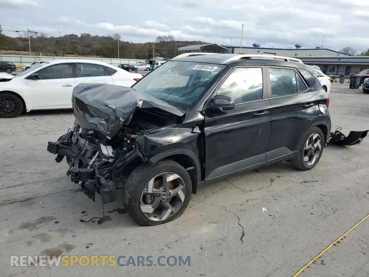 1 Photograph of a damaged car KMHRC8A31MU127923 HYUNDAI VENUE 2021