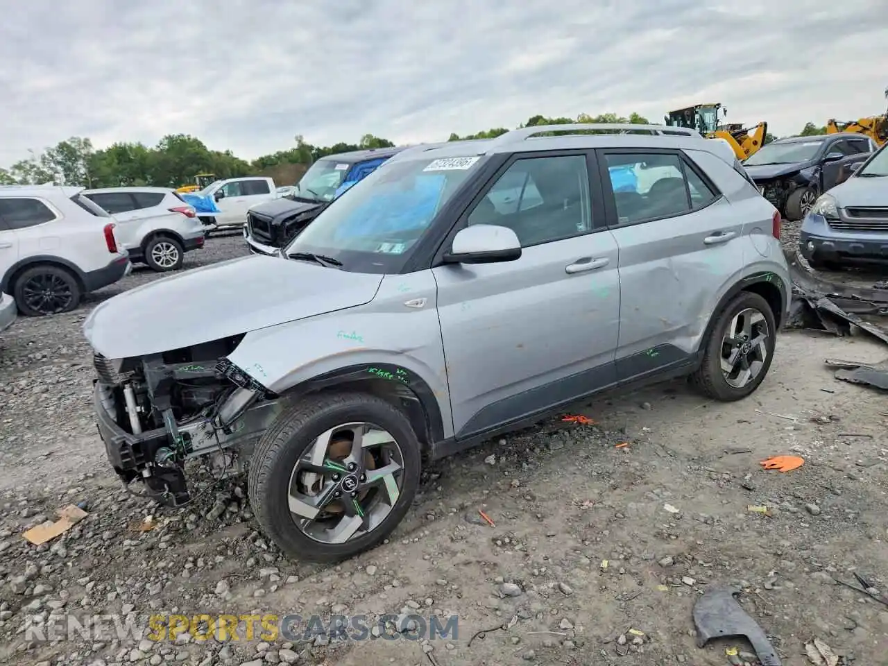 1 Photograph of a damaged car KMHRC8A33MU090213 HYUNDAI VENUE 2021