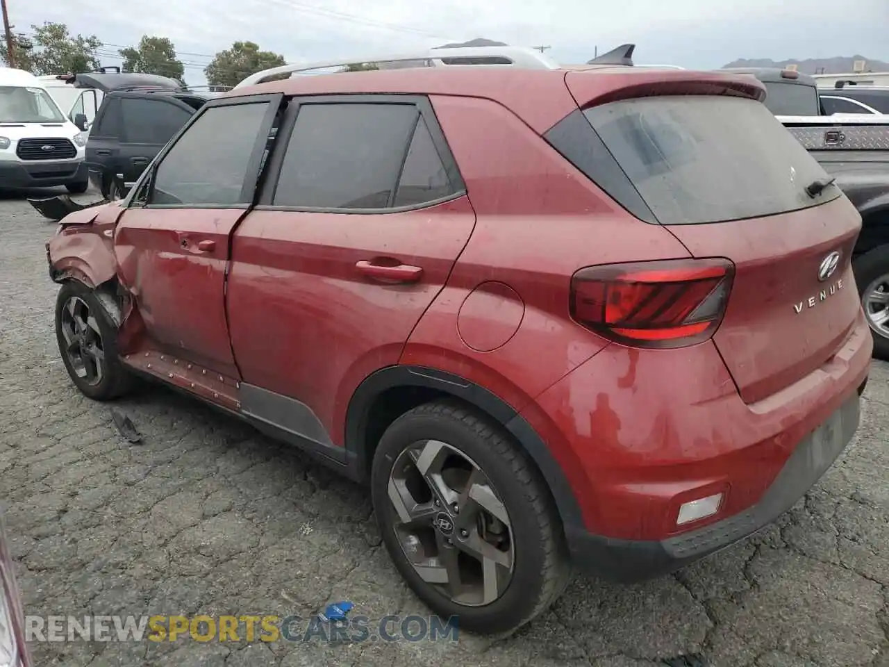 2 Photograph of a damaged car KMHRC8A36MU125536 HYUNDAI VENUE 2021