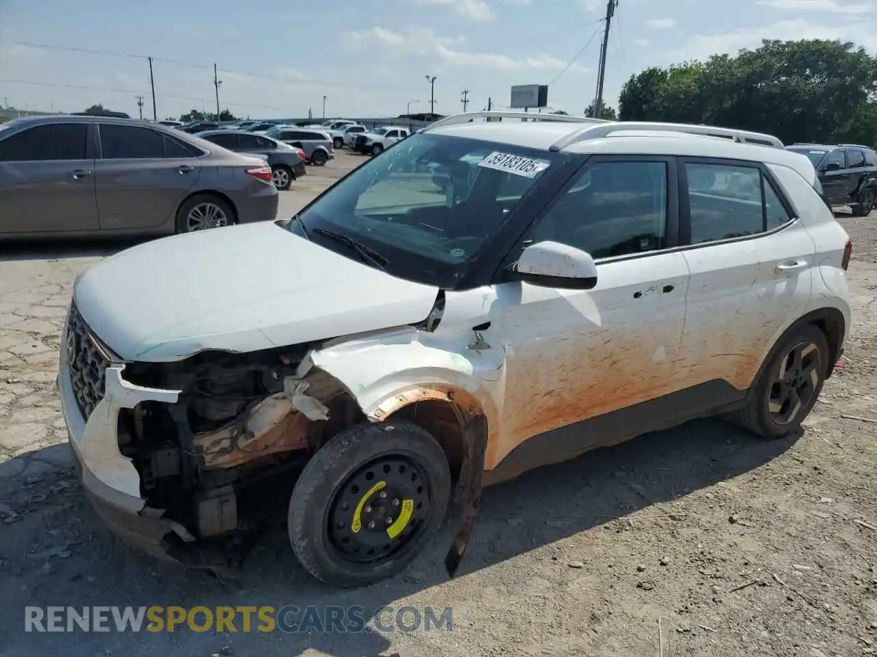 1 Photograph of a damaged car KMHRC8A37MU086732 HYUNDAI VENUE 2021