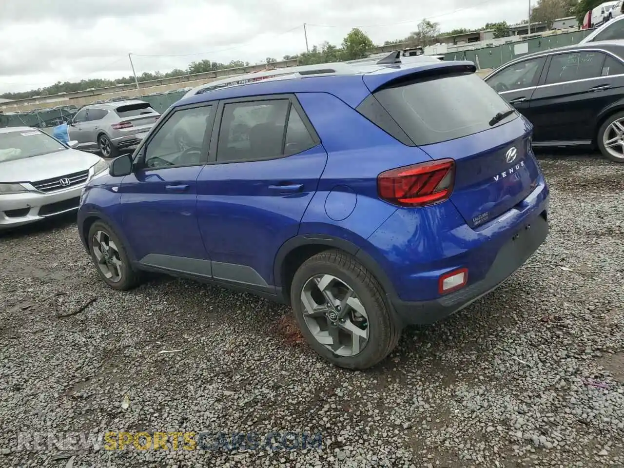2 Photograph of a damaged car KMHRC8A39MU126552 HYUNDAI VENUE 2021