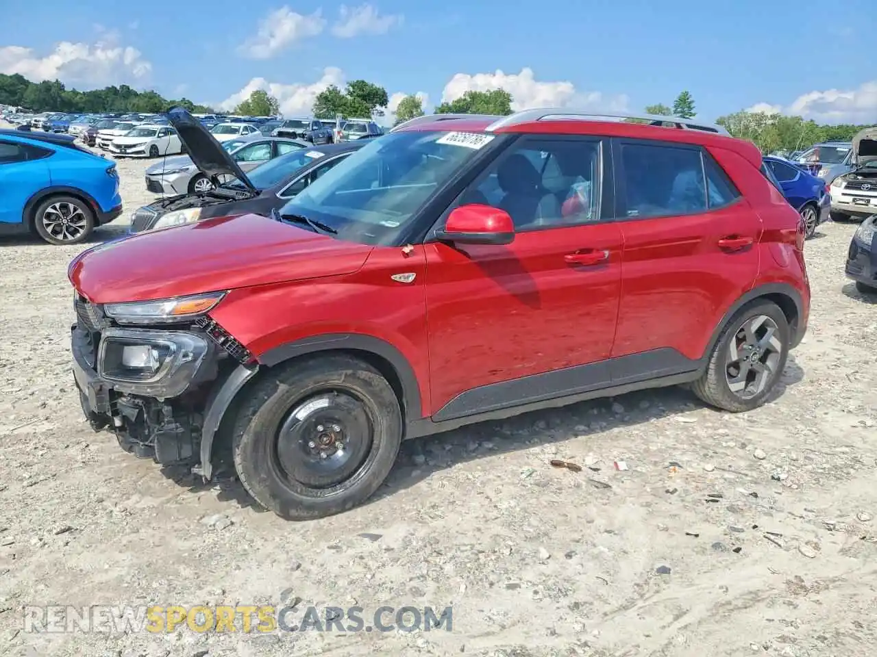 1 Photograph of a damaged car KMHRC8A34NU138285 HYUNDAI VENUE 2022
