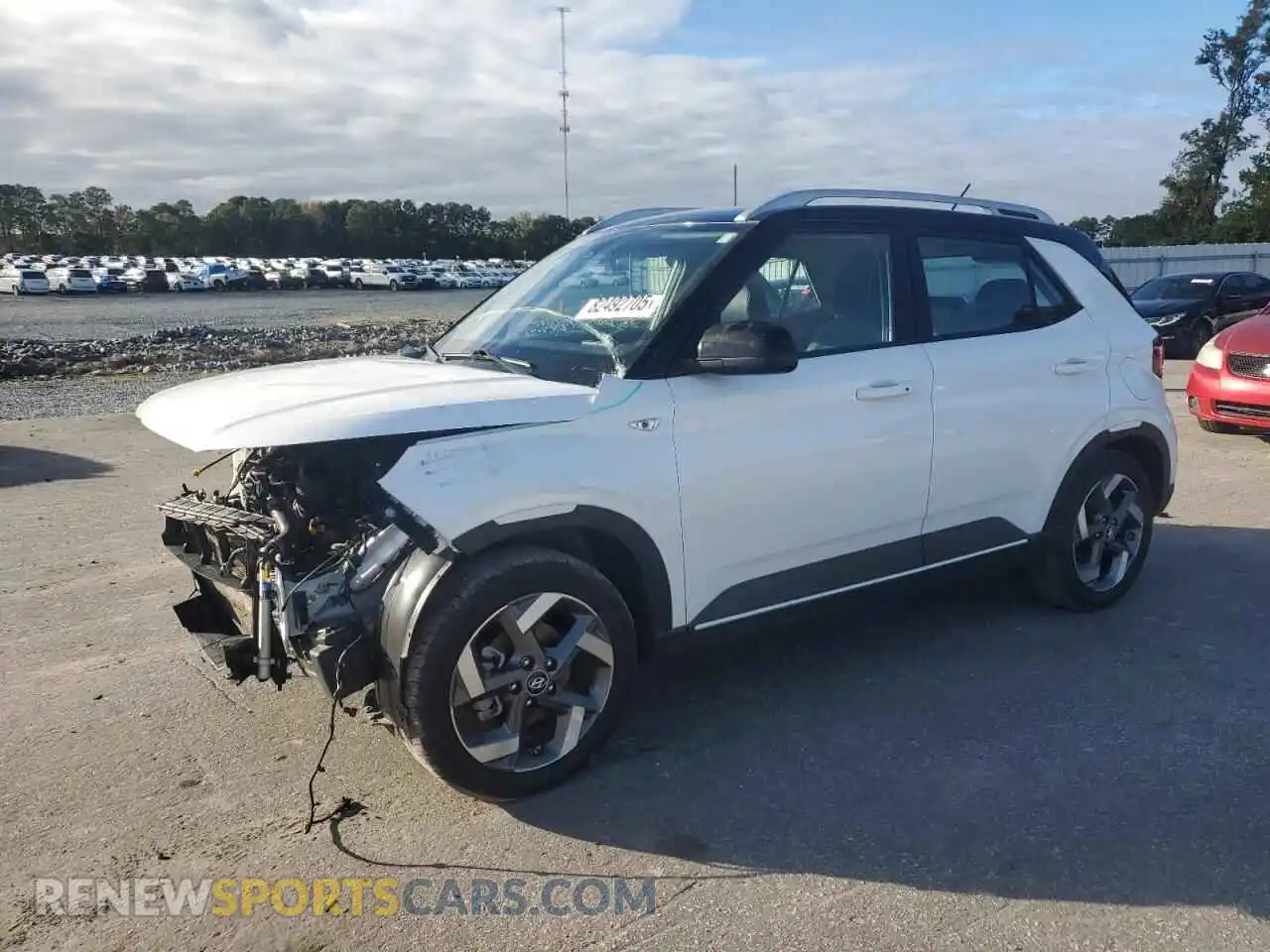 1 Photograph of a damaged car KMHRC8A33RU321019 HYUNDAI VENUE 2024
