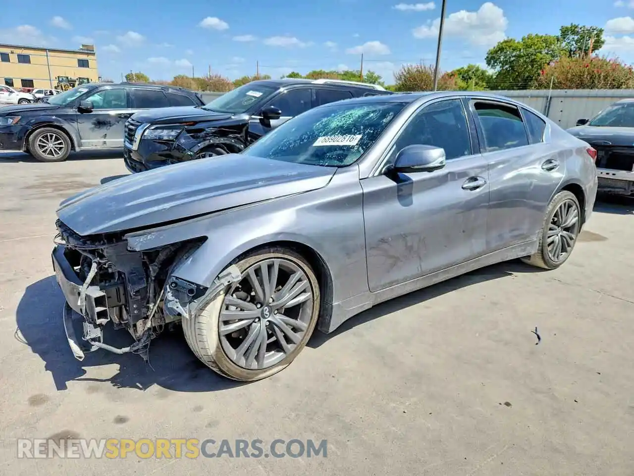 1 fotografías del automóvil dañado JN1EV7CP3MM707281 INFINITI Q50 2021