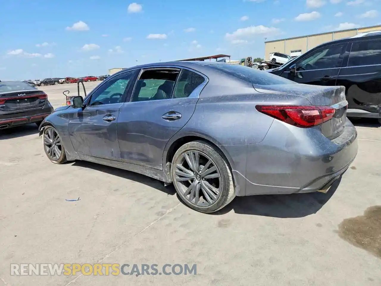 2 fotografías del automóvil dañado JN1EV7CP3MM707281 INFINITI Q50 2021