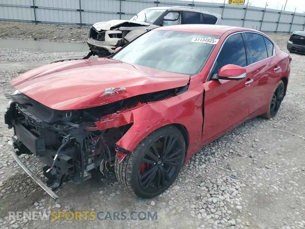 1 Photograph of a damaged car JN1EV7CP8MM702142 INFINITI Q50 2021