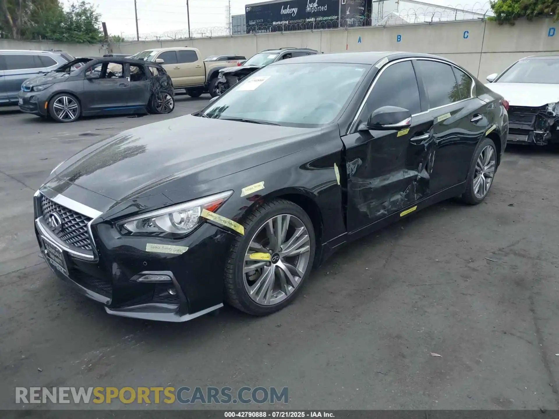 2 Photograph of a damaged car JN1EV7CPXMM704717 INFINITI Q50 2021