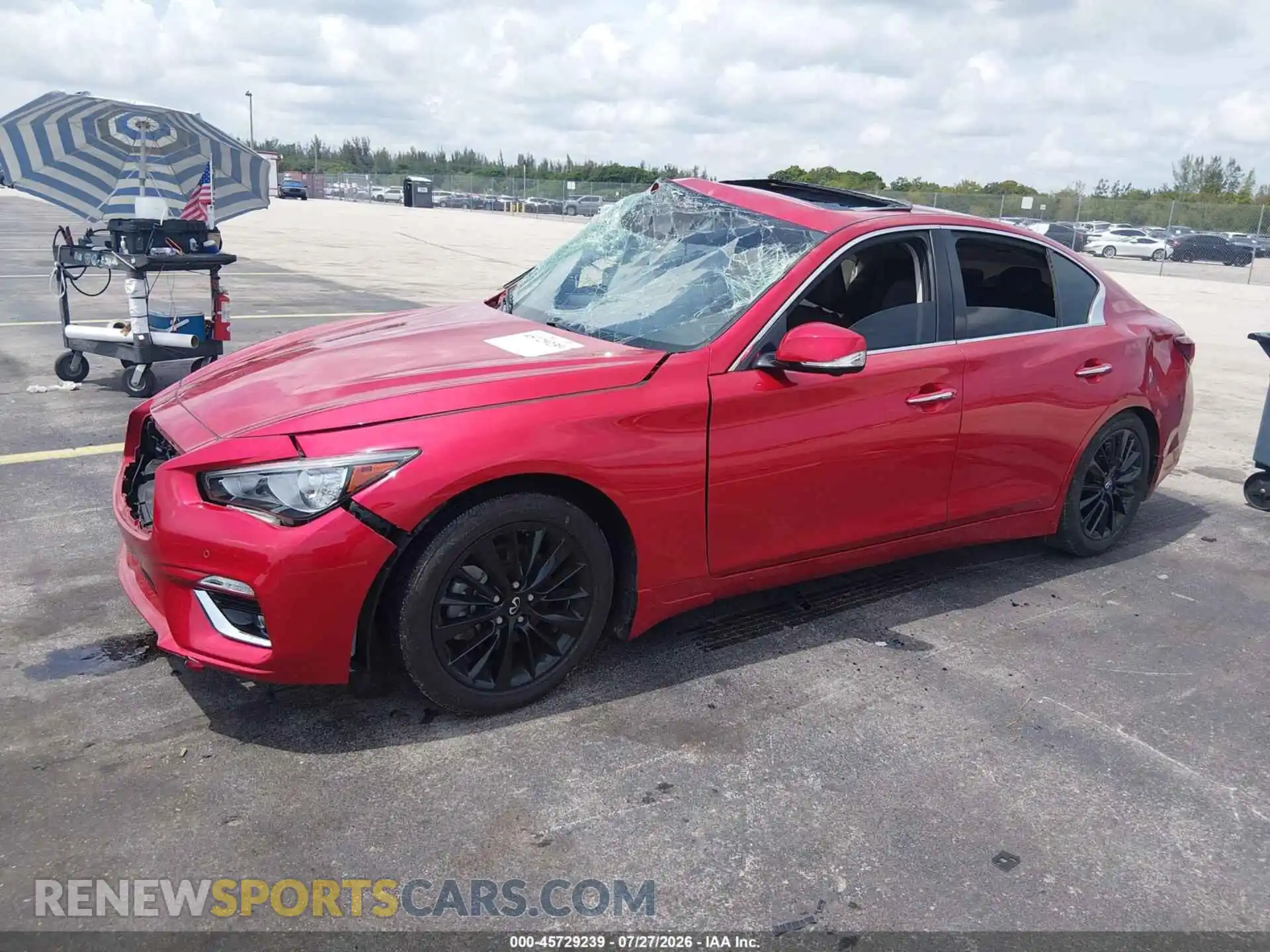 2 fotografías del automóvil dañado JN1EV7BP4PM510545 INFINITI Q50 2023