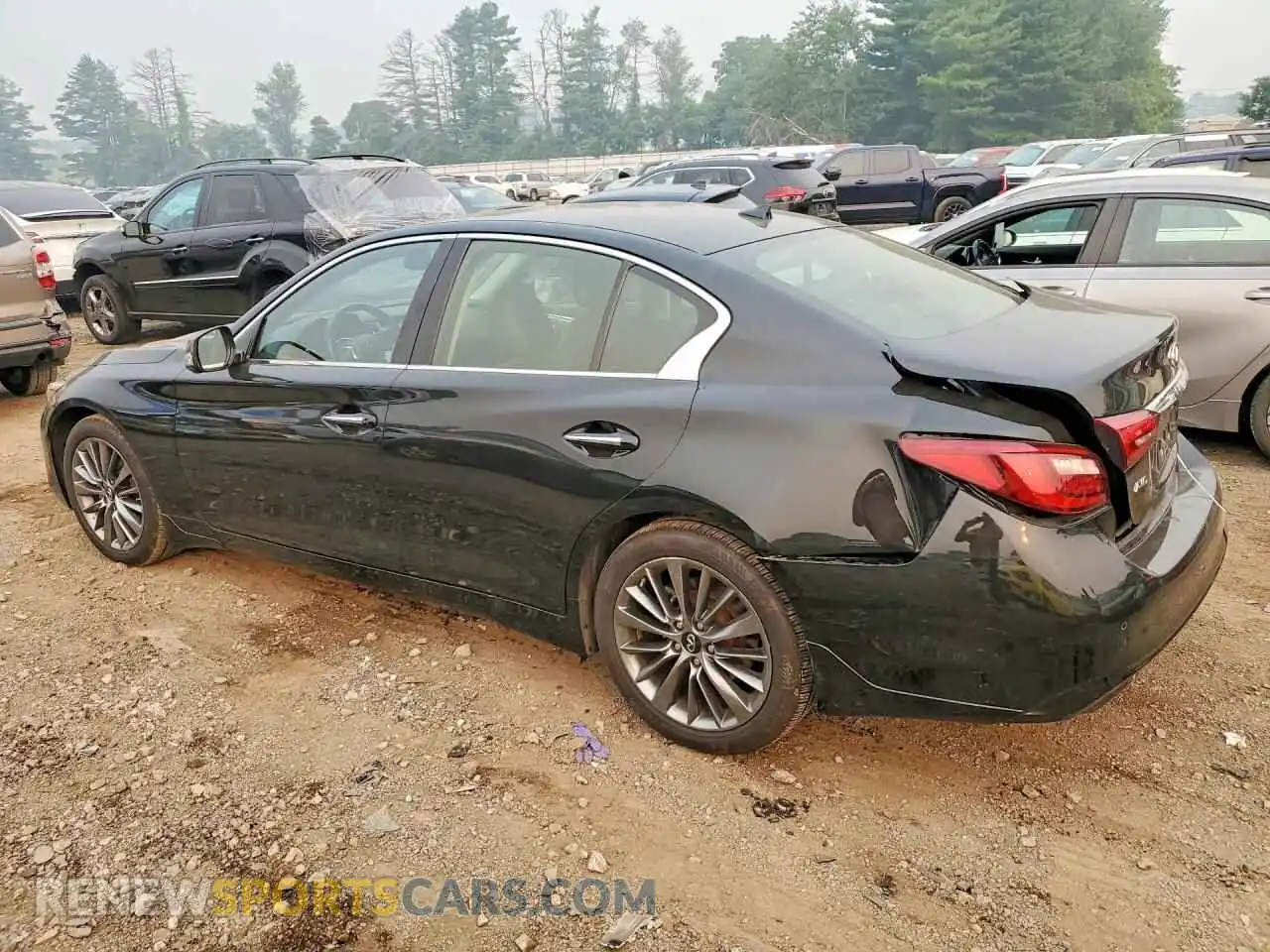 2 fotografías del automóvil dañado JN1EV7BR0PM541082 INFINITI Q50 2023
