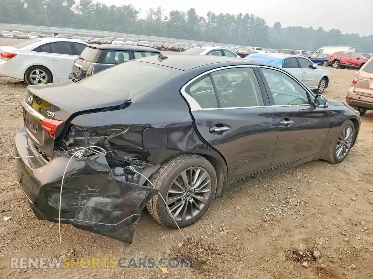 3 fotografías del automóvil dañado JN1EV7BR0PM541082 INFINITI Q50 2023