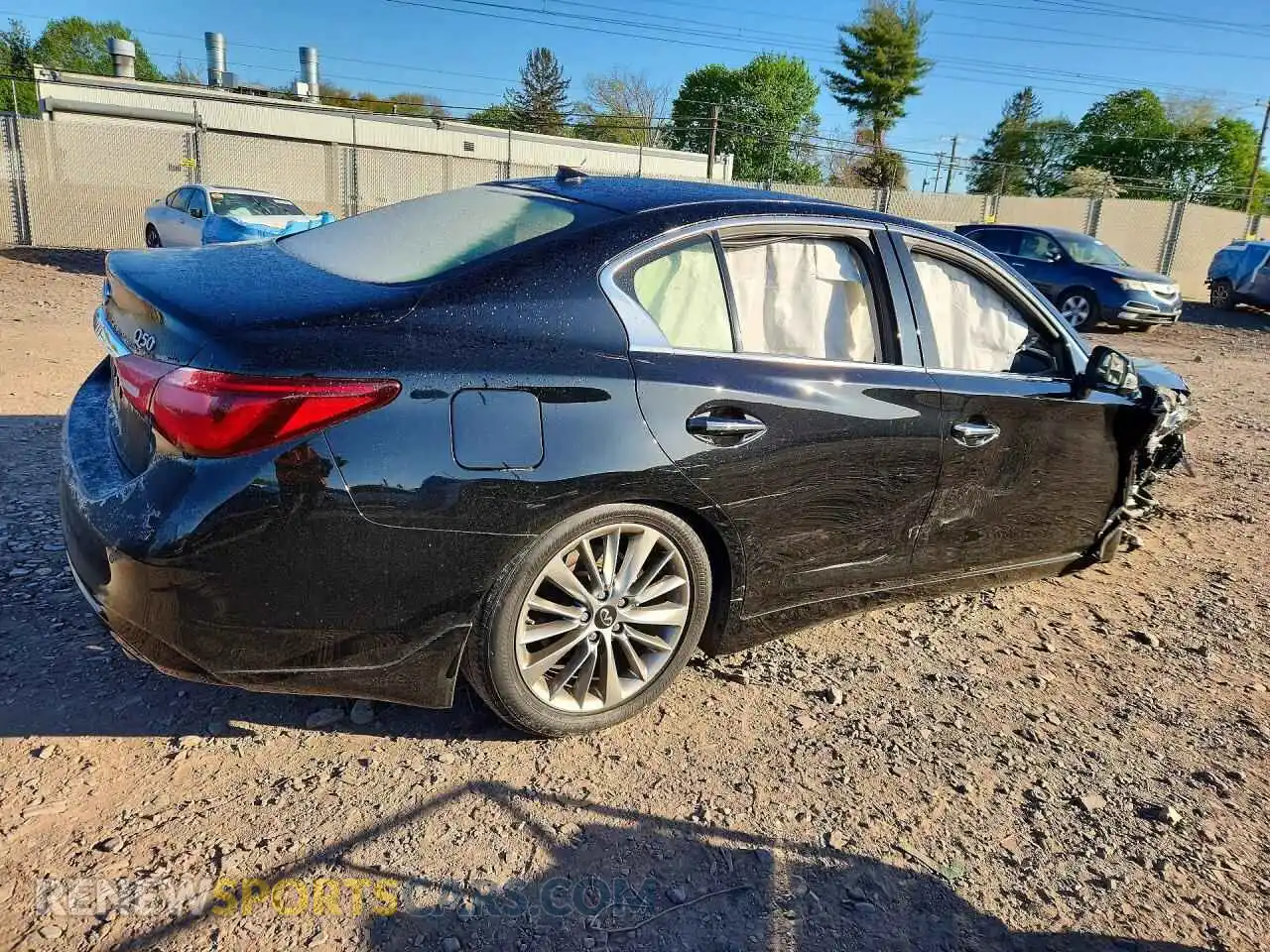 3 fotografías del automóvil dañado JN1EV7BR1PM543276 INFINITI Q50 2023