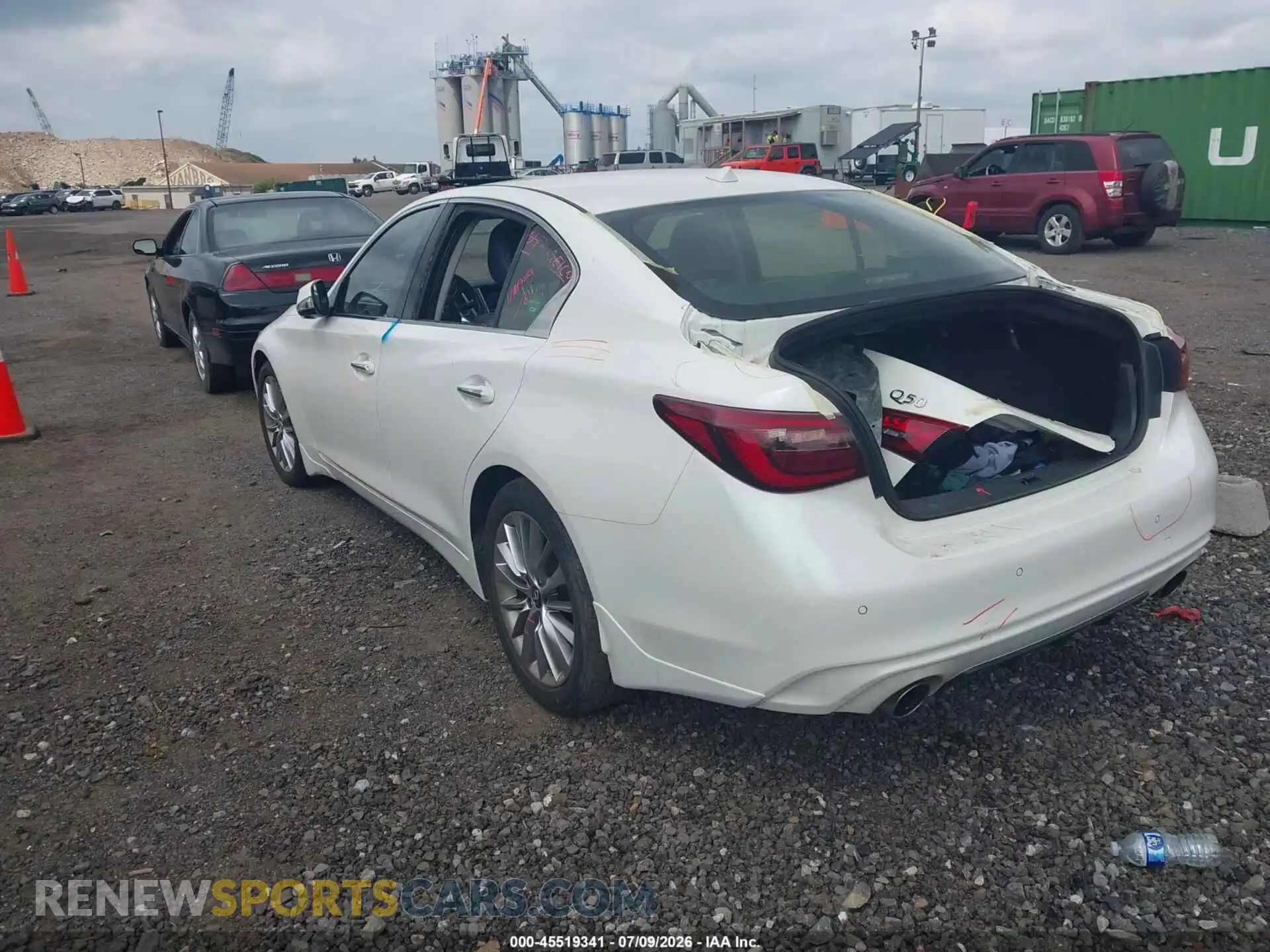 3 fotografías del automóvil dañado JN1EV7BR2PM542704 INFINITI Q50 2023