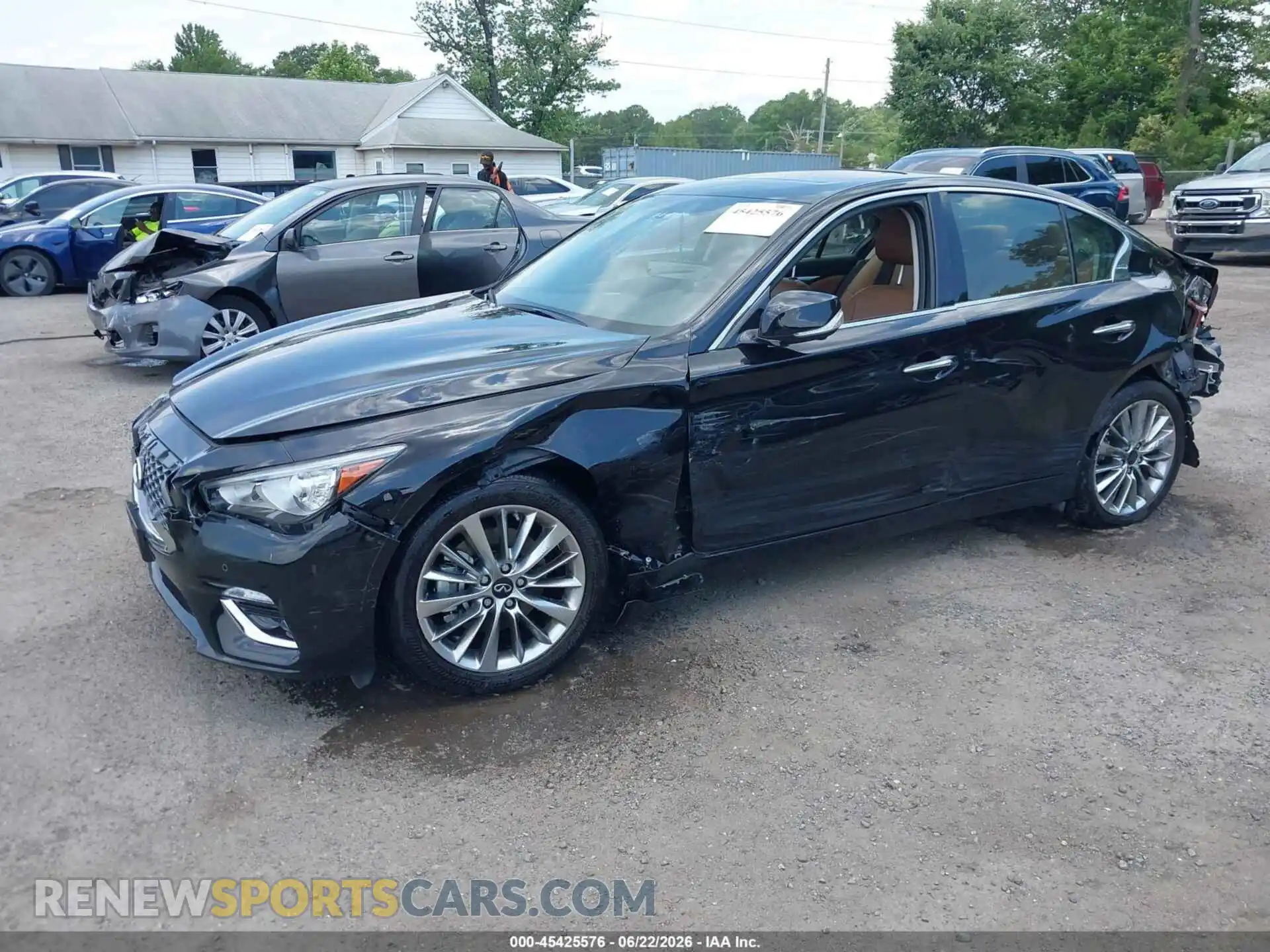 2 fotografías del automóvil dañado JN1EV7BR4PM541425 INFINITI Q50 2023