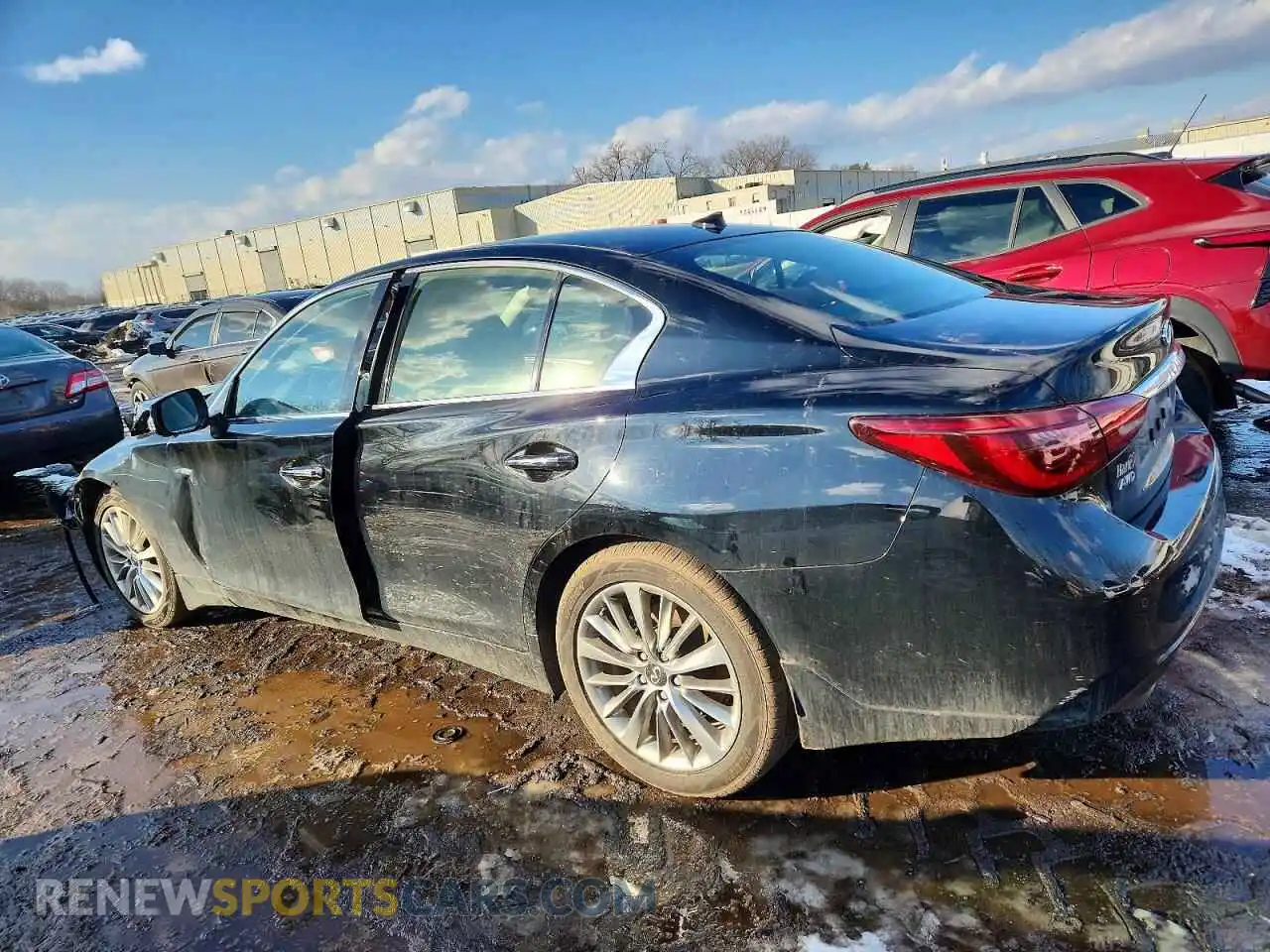 2 fotografías del automóvil dañado JN1EV7BR5PM542163 INFINITI Q50 2023
