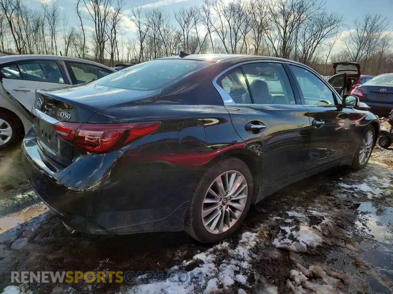 3 fotografías del automóvil dañado JN1EV7BR5PM542163 INFINITI Q50 2023