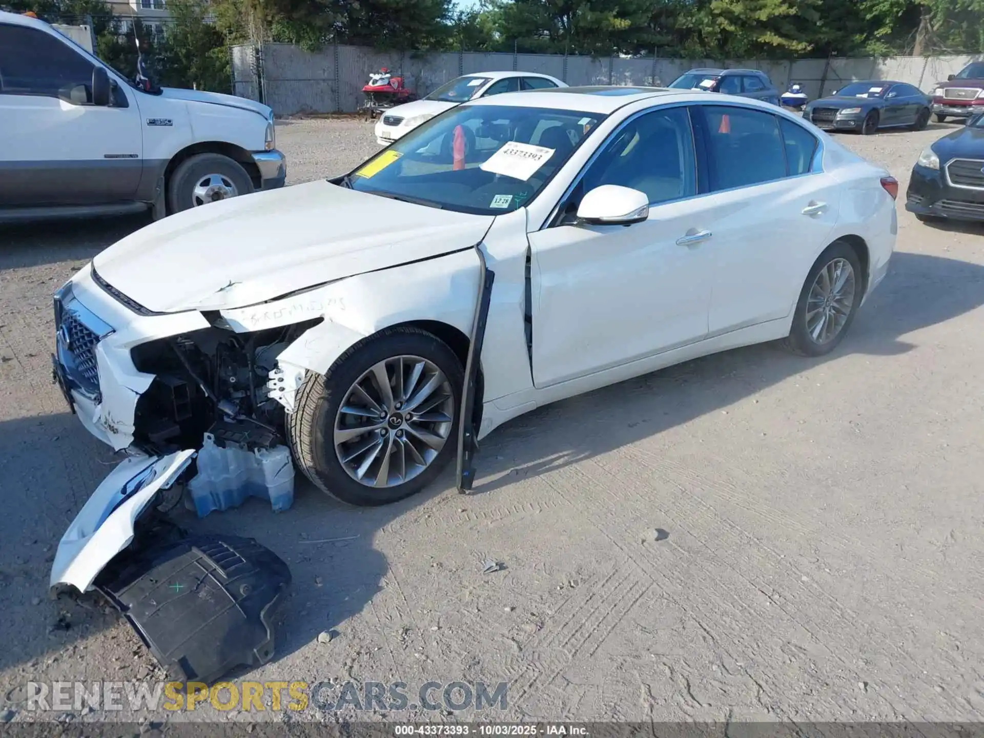 2 fotografías del automóvil dañado JN1EV7BR7PM540026 INFINITI Q50 2023
