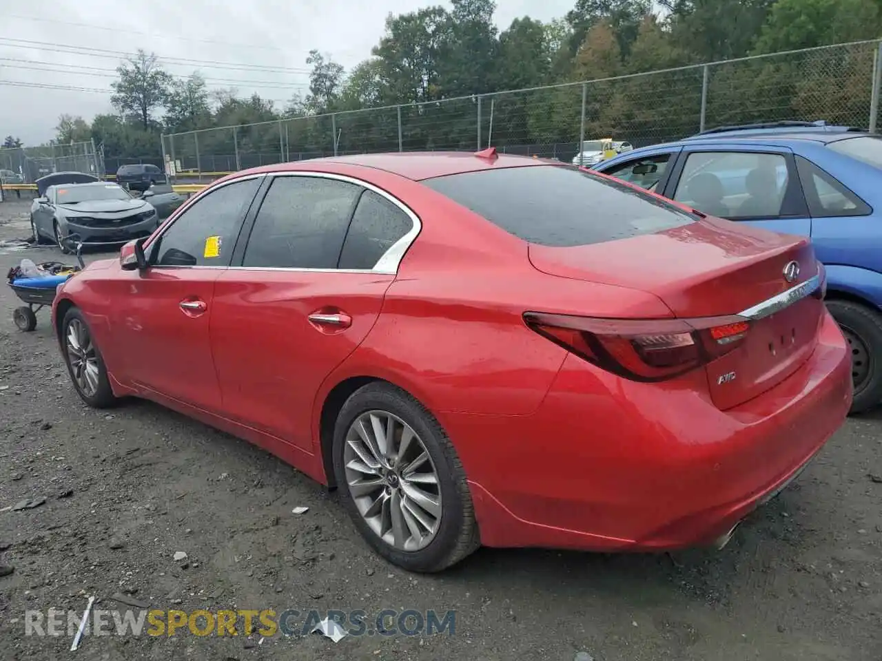 2 fotografías del automóvil dañado JN1EV7BR7PM543198 INFINITI Q50 2023