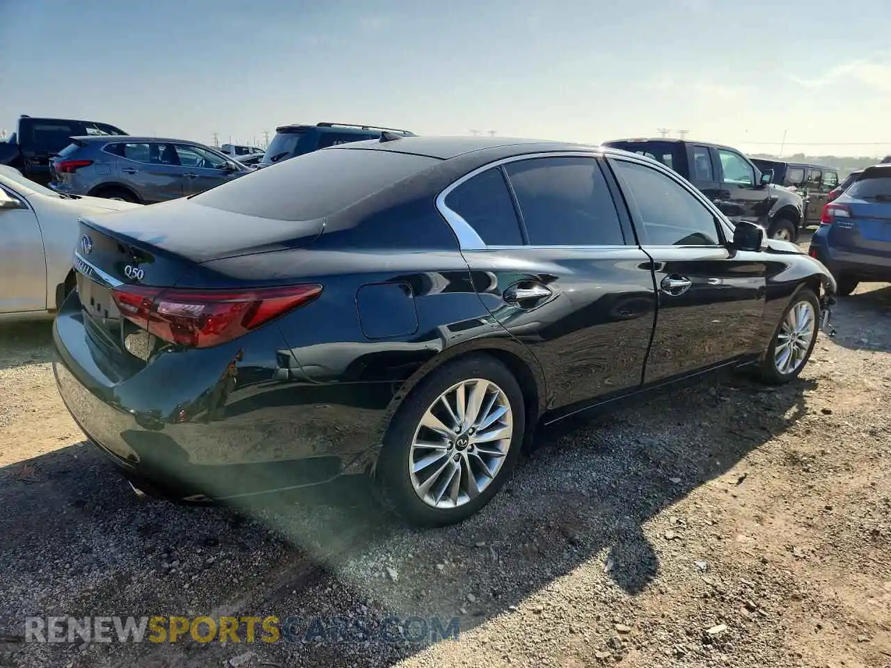 3 fotografías del automóvil dañado JN1EV7BR9PM542053 INFINITI Q50 2023