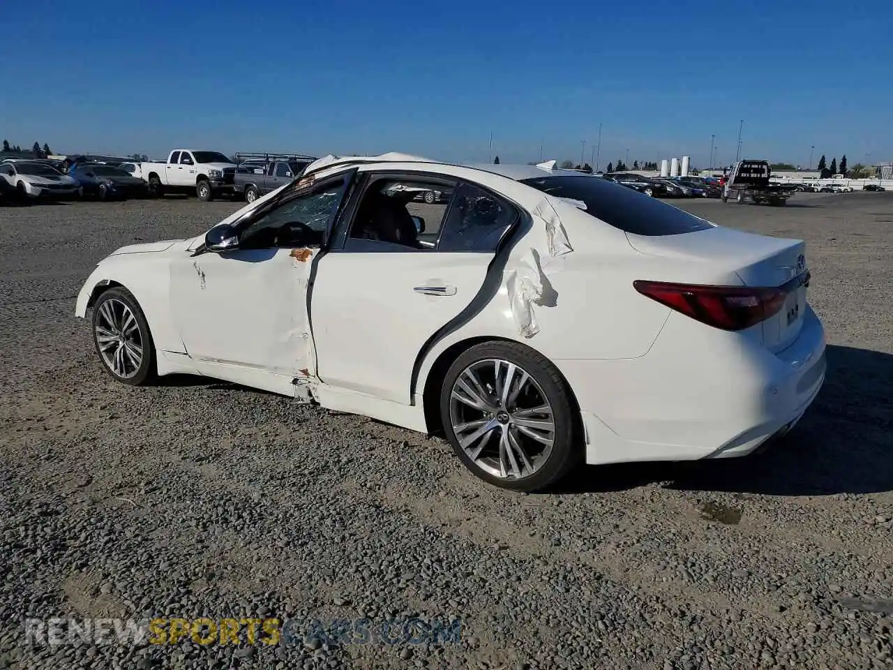 2 fotografías del automóvil dañado JN1EV7CP0PM512789 INFINITI Q50 2023
