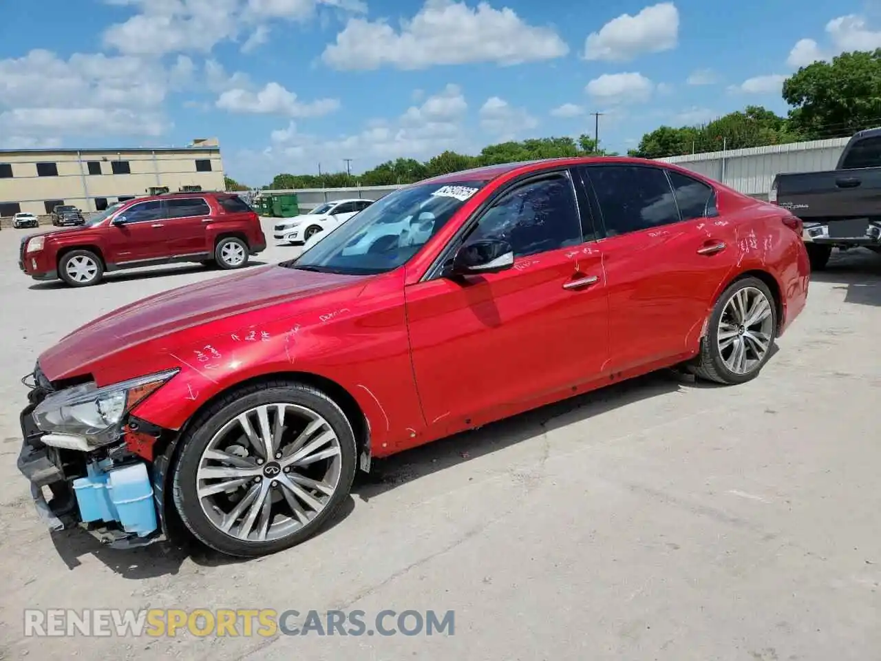 1 fotografías del automóvil dañado JN1EV7CP3PM511247 INFINITI Q50 2023