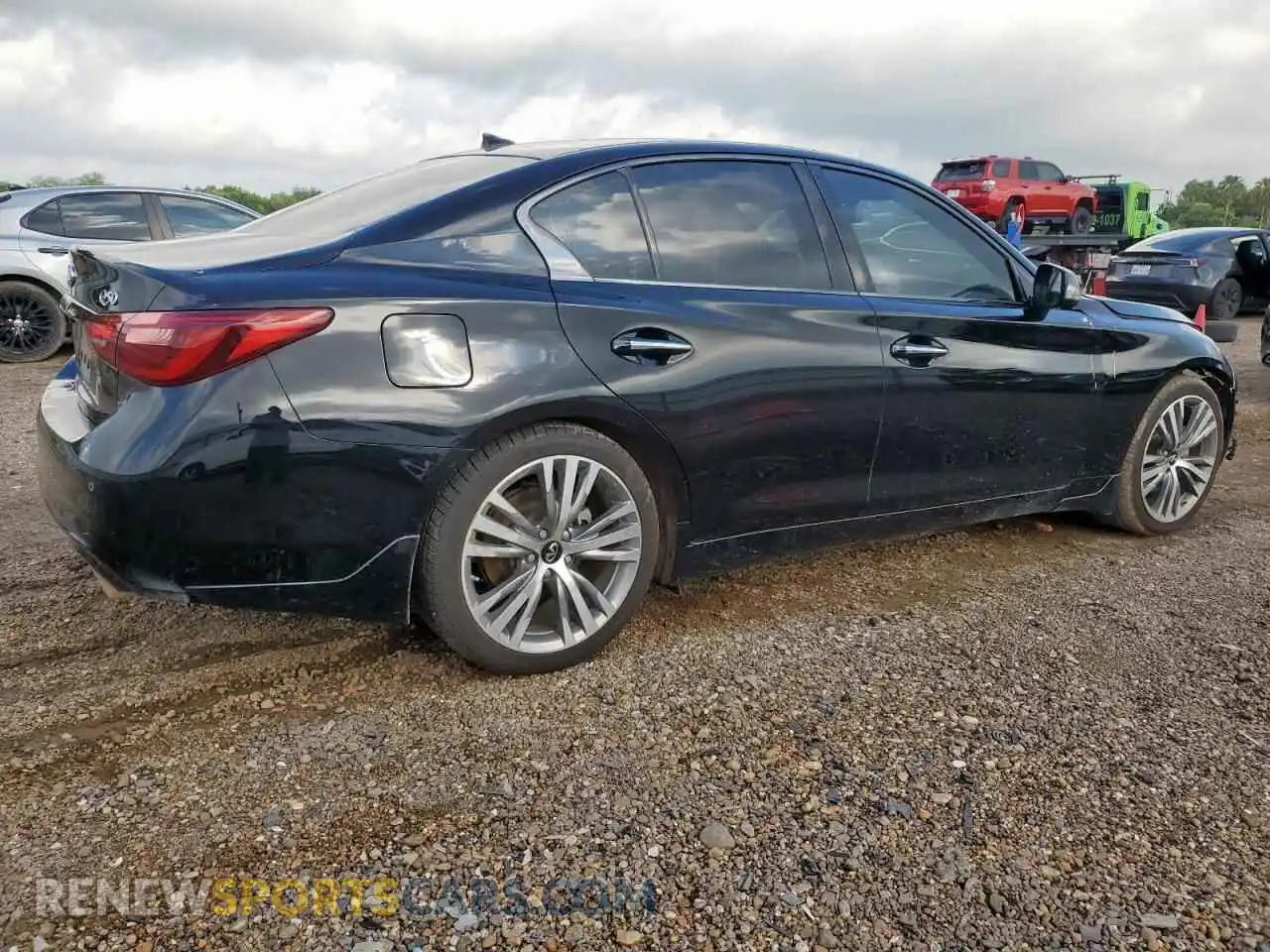 3 fotografías del automóvil dañado JN1EV7CPXPM510449 INFINITI Q50 2023
