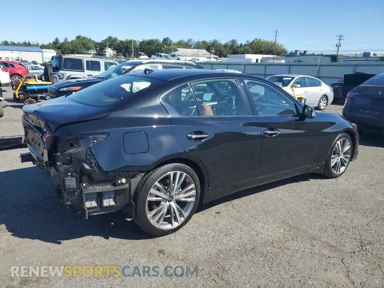 3 fotografías del automóvil dañado JN1EV7CR6PM542803 INFINITI Q50 2023