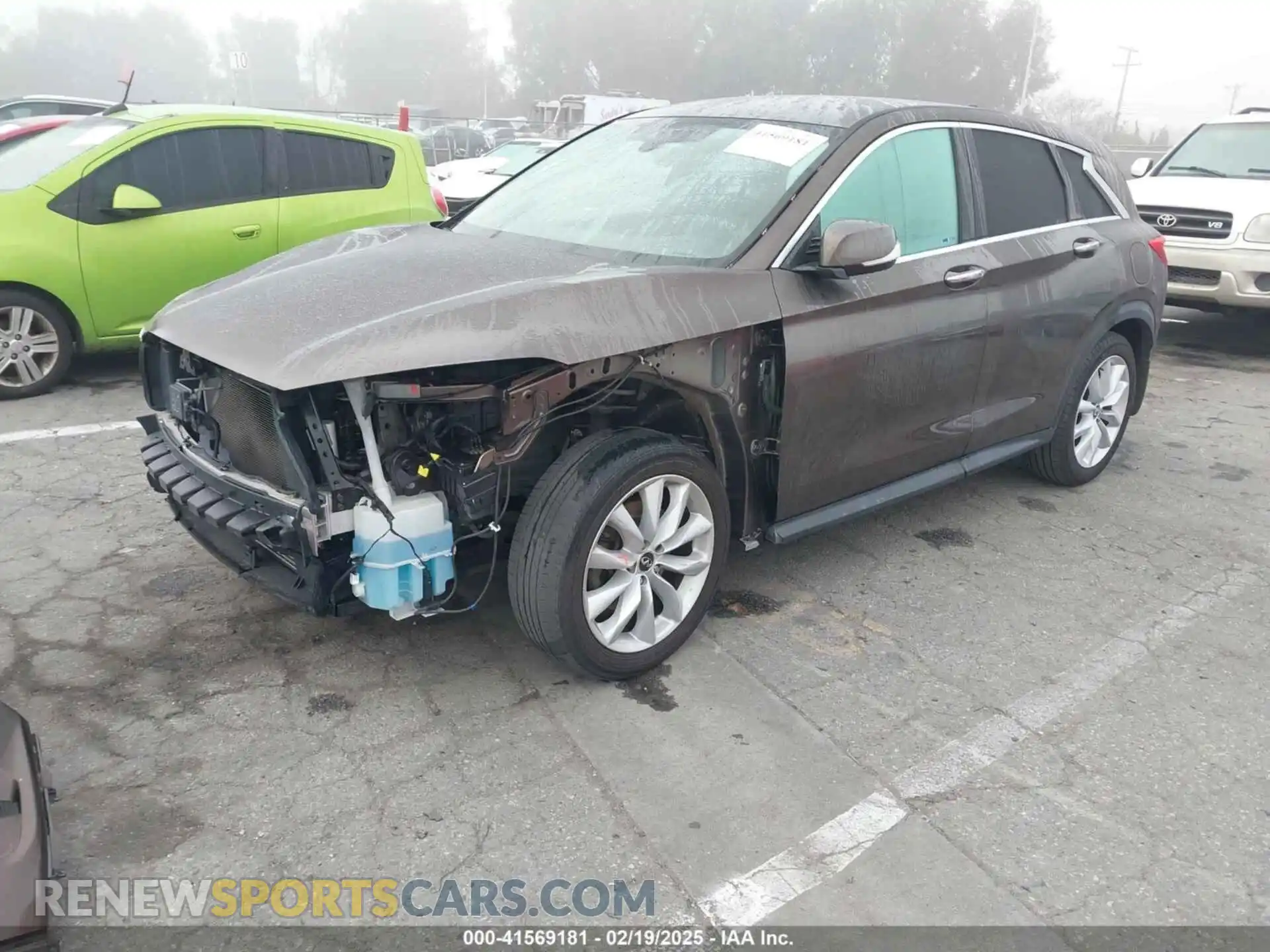 2 Photograph of a damaged car 3PCAJ5M16KF106927 INFINITI QX50 2019