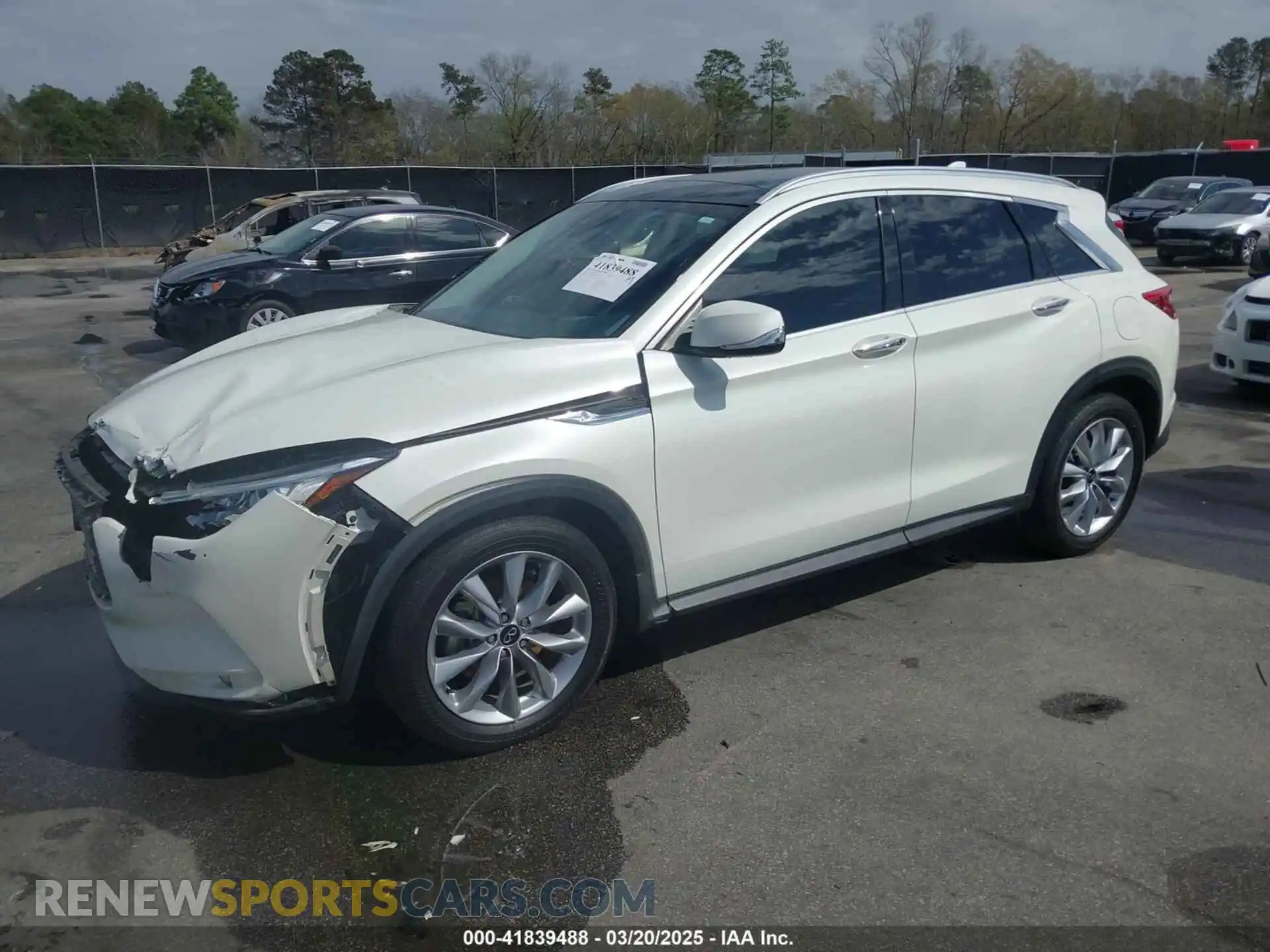 2 Photograph of a damaged car 3PCAJ5M36LF111211 INFINITI QX50 2020