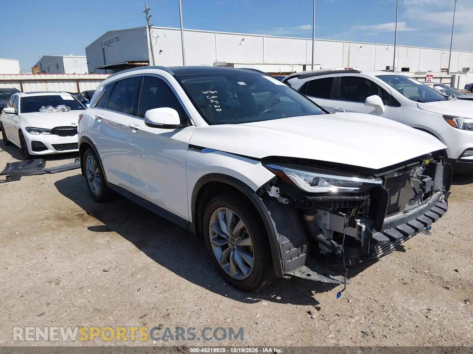 1 Photograph of a damaged car 3PCAJ5BA0MF103611 INFINITI QX50 2021