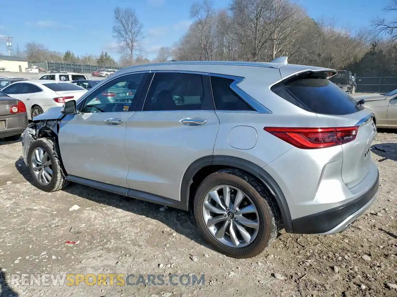 2 Photograph of a damaged car 3PCAJ5BA0MF116651 INFINITI QX50 2021