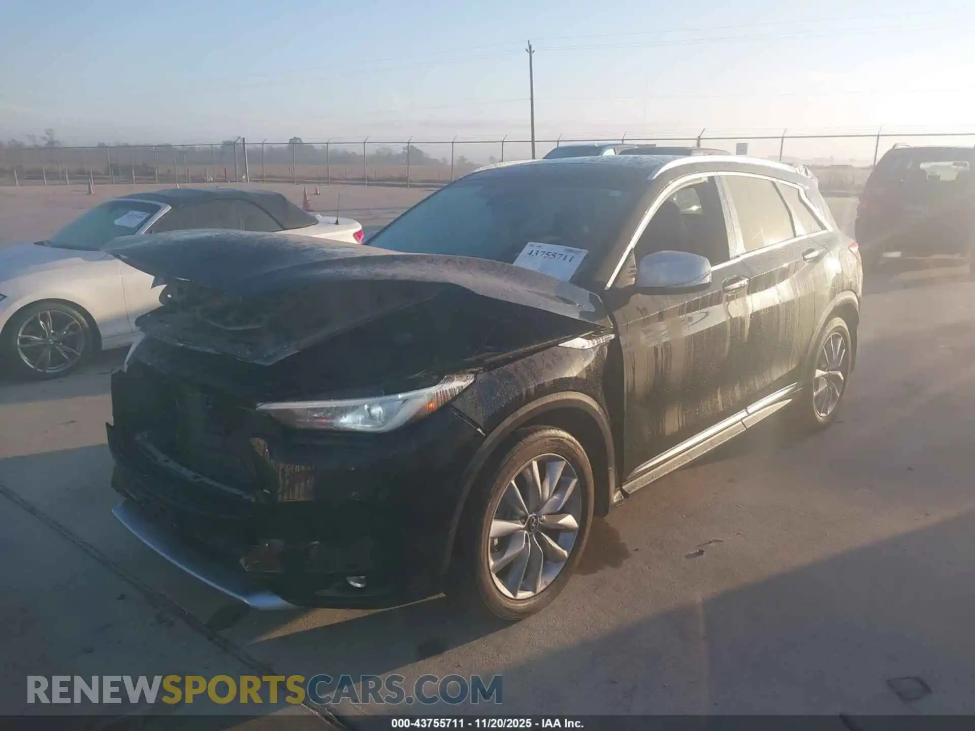 2 Photograph of a damaged car 3PCAJ5BA0MF125401 INFINITI QX50 2021