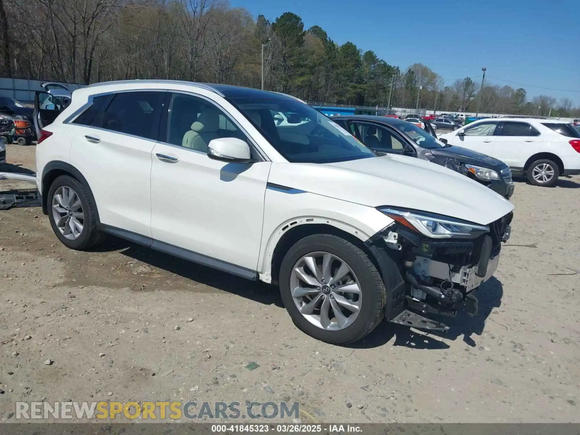 1 Photograph of a damaged car 3PCAJ5BA2MF101522 INFINITI QX50 2021