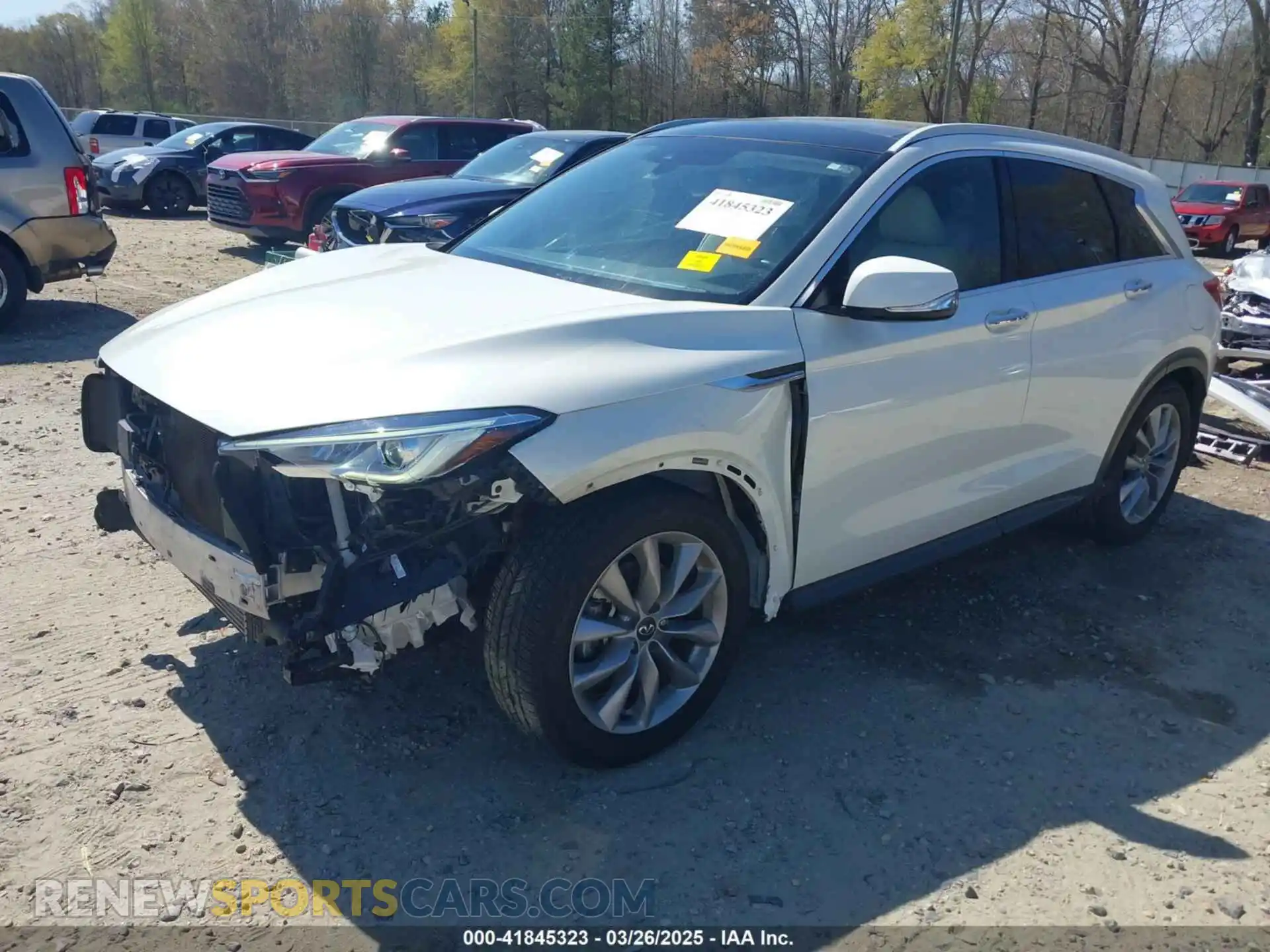 2 Photograph of a damaged car 3PCAJ5BA2MF101522 INFINITI QX50 2021