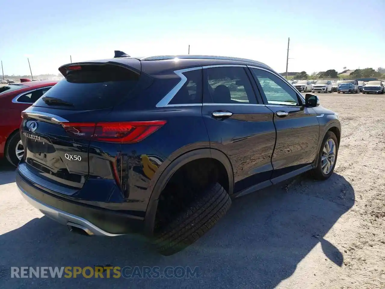 3 Photograph of a damaged car 3PCAJ5BA2MF116781 INFINITI QX50 2021